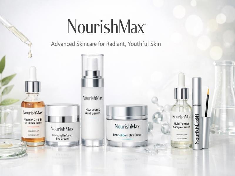 NourishMax Skincare Brand. Anti Aging Cream Serum And Hydration Skincare Solutions For Radiant Youthful Skin