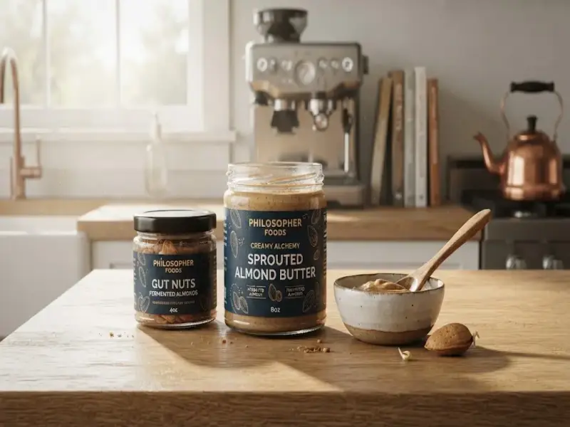 Philosopher Foods Organic Sprouted Almond Butter Cashew Butter Mixed Nut Blends and Gift Sets